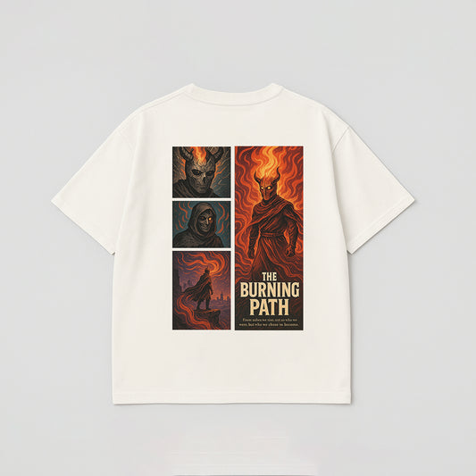 The Burning Path Tee – Oversized Fit T-Shirt