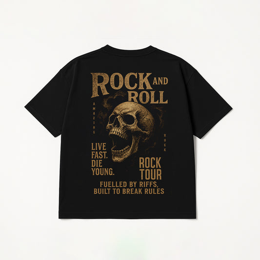 Rock Tour Skull Tee – Oversized Fit T-Shirt